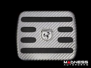 FIAT 500 Pedal Set + Footrest - Alutex Carbon Fiber - Silver Carbon - ABARTH - Automatic